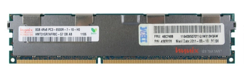 Arbeitspeicher 1x 8GB Hynix ECC REGISTERED DDR3  1066MHz PC3-8500 RDIMM | HMT31GR7AFR8C-G7