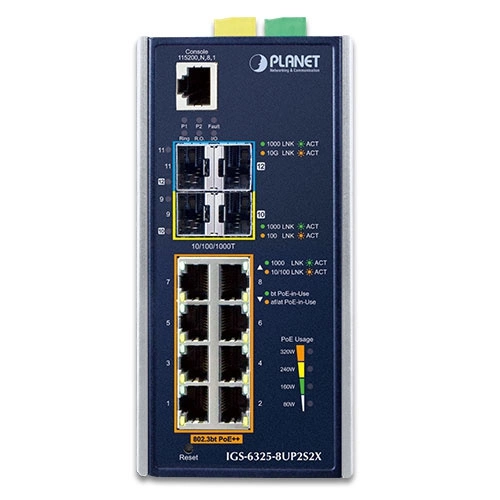 Schalter Planet IGS-6325-8UP2S 8x 1Gb 2x SFP 360 W PoE++