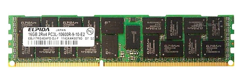 Arbeitspeicher 1x 16GB ELPIDA ECC REGISTERED DDR3  1333MHz PC3-10600 RDIMM | EBJ17RG4EAFD-DJ-F