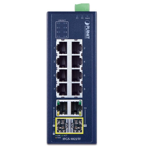 Schalter Planet IFGS-1022TF 8x 100Mb 2x RJ-45/SFP