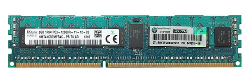 Arbeitspeicher 1x 8GB Hynix ECC REGISTERED DDR3  1600MHz PC3-12800 RDIMM | HMT41GV7AFR8A-PB