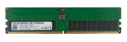 Arbeitspeicher 1x 32 GB Micron ECC UNBUFFERED DDR5 2Rx8 4800MHz PC5-38400 UDIMM | MTC20C2085S1EC48BA1R