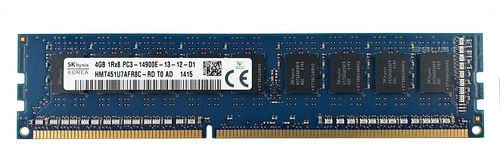 Arbeitspeicher 1x 4GB Hynix ECC UNBUFFERED DDR3 1866MHz PC3-14900 UDIMM | HMT451U7AFR8C-RD