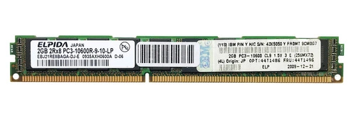 Arbeitsspeicher 1x 2GB IBM ThinkServer & System X DDR3 1333MHz ECC REGISTERED DIMM | 44T1486 | 43X5050