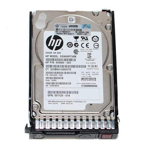 Dedizierte Festplatte für HP-Server 2.5'' 600GB 10000RPM HDD SAS 6Gb/s 653957-001 | 507129-014 | 652583-B21