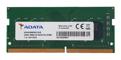 Arbeitspeicher 1x 8GB ADATA SO-DIMM DDR4 2666MHZ PC4-21300 | AD4S266638G19-B