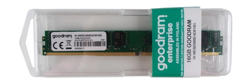 Arbeitspeicher 1x 16GB GoodRAM ECC UNBUFFERED DDR4 2Rx8 2666MHZ PC4-21300 UDIMM | W-MEM2666E4D816G