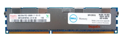 Arbeitspeicher 1x 8GB Hynix ECC REGISTERED DDR3  1066MHz PC3-8500 RDIMM | HMT31GR7BFR4C-G7