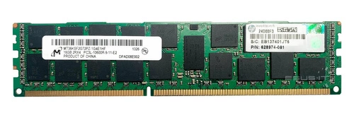 Arbeitspeicher 1x 16GB Micron ECC REGISTERED DDR3  1600MHz PC3-12800 RDIMM | MT36KSF2G72PZ-1G6