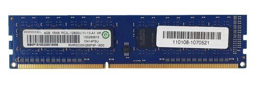 Arbeitspeicher 1x 4GB Ramaxel NON-ECC UNBUFFERED DDR3 1600MHz PC3-12800 UDIMM | RMR5030KQ68F9F