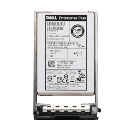 SSD Festplatte DELL 1.92TB 2.5'' SAS 12Gb/s Y2M2R gebraucht