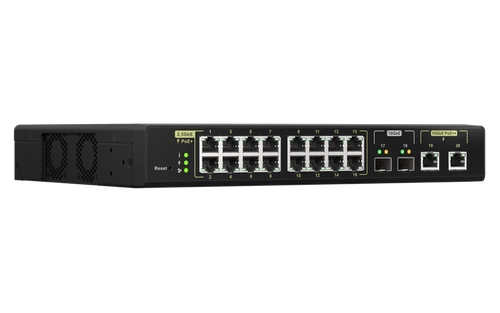 Schalter QNAP QSW-M2116P-2T2S 16x 2.5Gb | 2x 10Gb 2x SFP+ 280 W PoE+/PoE++