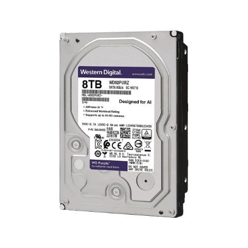 Festplatte Western Digital PURPLE 3.5'' HDD 8TB 7200RPM SATA 6Gb/s 256MB | WD82PURZ