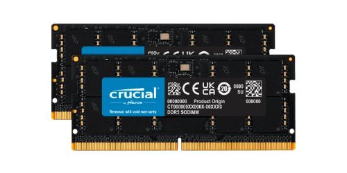 Arbeitspeicher 64GB kit (2x 32GB) Crucial SO-DIMM DDR5 4800MHz PC5-38400 | CT2K32G48C40S5