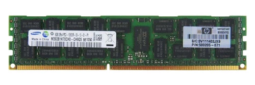 Arbeitsspeicher 1x 8GB HPE Proliant & Workstation DDR3 2Rx4 1333MHz ECC REGISTERED DIMM | 500662-B21-RFB