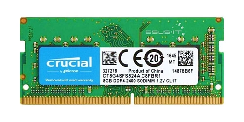 Arbeitspeicher 1x 8GB Crucial SO-DIMM DDR4 2400MHz PC4-19200 | CT8G4SFS824A
