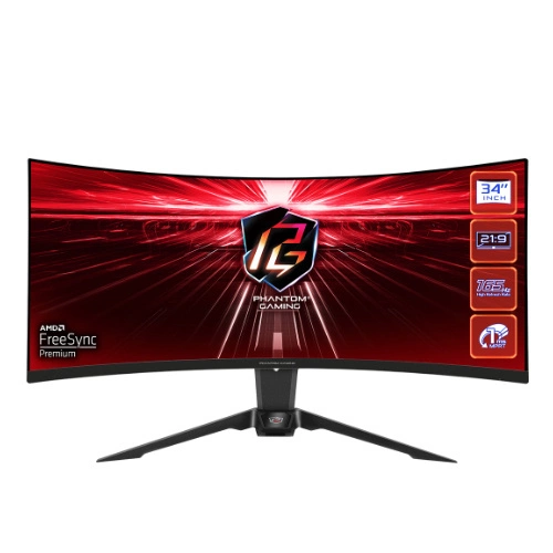Bildschirm 34" ASRock Phantom Gaming PG34WQ15R2B 3440 x 1440 WQHD 165Hz bildschirmmatrix VA