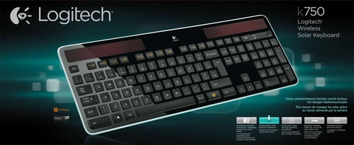 Drahtlos tastatur Logitech Wireless Solar Keyboard K750 QWERTZ
