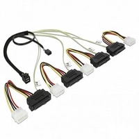 Delock Kabel (83390) Mini SAS HD SFF-8643 > 4 x SAS SFF-8482 + Power + Sideband 0,5m. | 83390