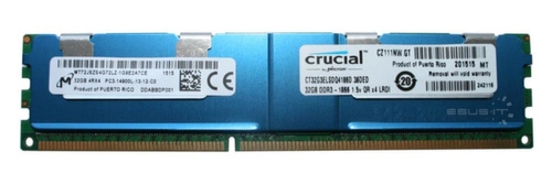 Arbeitspeicher 1x 32GB Crucial ECC LOAD REDUCED DDR3  1866MHz PC3-14900 LRDIMM | CT32G3ELSDQ4186D.36DED