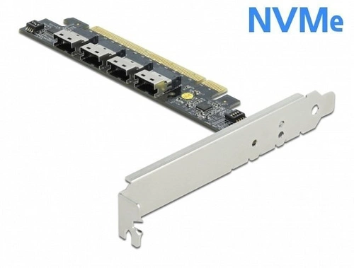 Delock Karte PCI Express x16 do 4 x SFF-8654 4i NVMe - Bifurcation | 89030