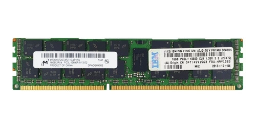 Arbeitspeicher 1x 16GB Micron ECC REGISTERED DDR3  1333MHz PC3-10600 RDIMM | MT36KSF2G72PZ-1G4