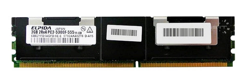 Arbeitspeicher 1x 2GB ELPIDA ECC FULLY BUFFERED DDR2 667MHz PC2-5300 FBDIMM | EBE21FD4AGFD-6E-E