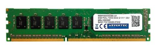 Arbeitspeicher 1x 8GB HYPERTEC ECC UNBUFFERED DDR3  1333MHz PC3-10600 UDIMM | MEM106008GBE-LV
