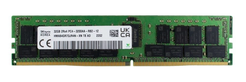 Arbeitsspeicher  1x 32GB Hynix DDR4 2Rx4 3200MHz PC4-25600 ECC REGISTERED  | HMA84GR7DJR4N-XN