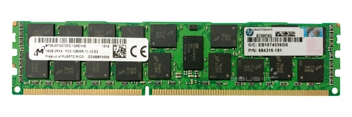 Arbeitspeicher 1x 16GB Micron ECC REGISTERED DDR3 1600MHz PC3-12800 RDIMM | MT36JSF2G72PZ-1G6#