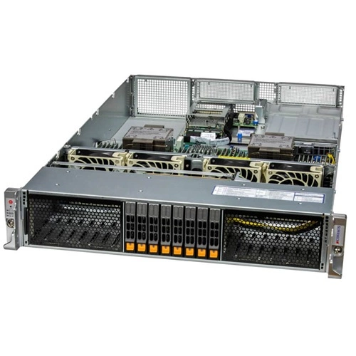 Serverplattform Supermicro 2U 221H-TNR SYS-221H-TNR Intel x 2 DDR5 x 32 8 x 2.5" SATA/SAS/NVME PSU 1+1