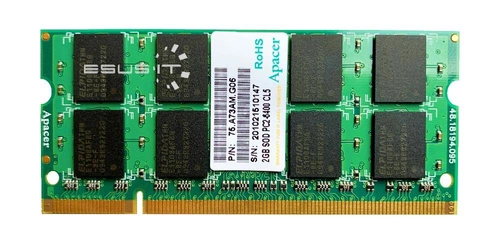 Arbeitspeicher 1x 2GB Apacer SO-DIMM DDR2 800MHz PC2-6400 | 75.A73AM.G06