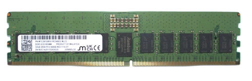 Arbeitspeicher 1x 32 GB Micron ECC REGISTERED DDR5 2Rx8 5600MHz PC5-44800 RDIMM | MTC20F2085S1RC56BD2