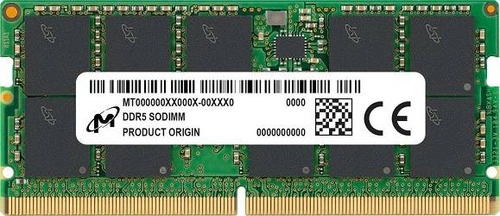 Arbeitspeicher 1x 32 GB Micron SO-DIMM ECC DDR5 4800MHz PC5-38400 | MTC20C2085S1TC48BA1R